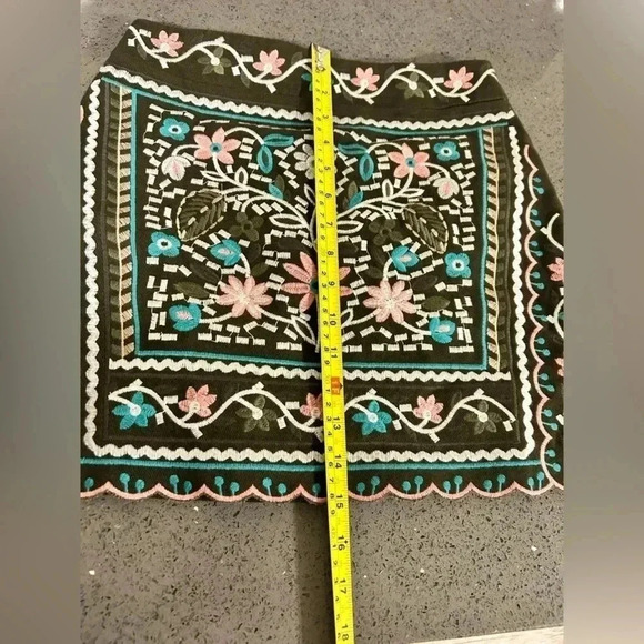 Mi AMI Paris Women's Mini Skirt - Khaki/Multi - XS - Picture 3 of 9